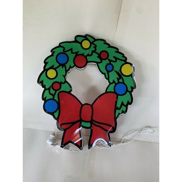 VTG 18" 35 Light Wreath Window Wall Sculpture - Picture 3 of 8